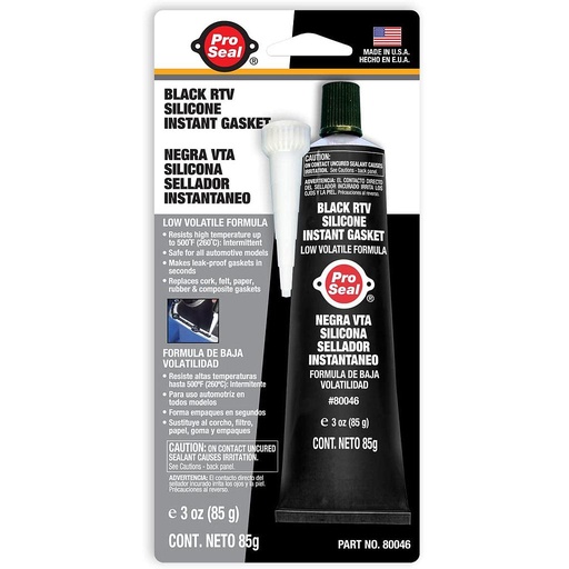 Silicona Sellador Instantáneo RTV Pro Seal para Juntas Negro