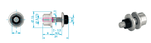 Adaptador Hélice 3.17mm / M5 para AXI 22XX